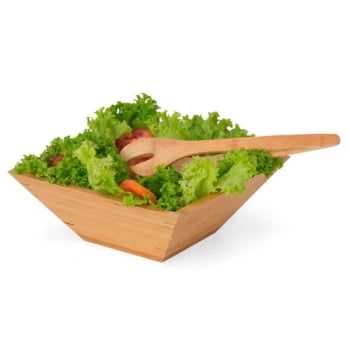 Kit Salada Personalizado Bambu 2 Peças SMCJ-00283 Brindes Personalizados