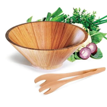 Kit Salada Personalizado Bambu 2 Peças SMCJ-31173 Brinde Personalizado
