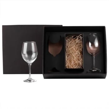 Kit Taças Personalizada Vidro 490 ML SMVI-28612 Brindes Personalizados