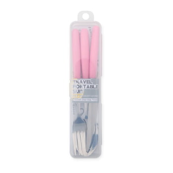 Kit Talheres Personalizado Metal e Plástico 3 Peças X18860 Brinde Personalizado