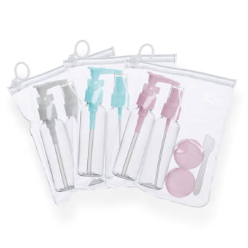 Kit Viagem Personalizado ZipLock 5 Peças X18535 Brindes Personalizados