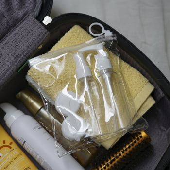Kit Viagem Personalizado ZipLock 5 Peças X18535 Brindes Personalizados