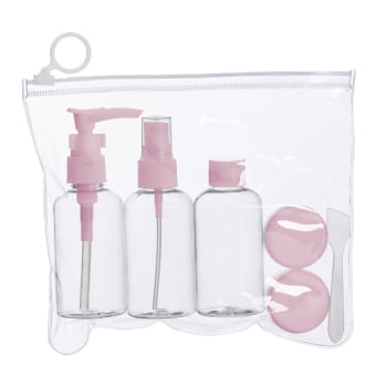 Kit Viagem Personalizado ZipLock 6 Peças X18536 Brinde Personalizado