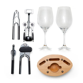 Kit Vinho Personalizado 7 Peças SMKT-90263 Brindes Personalizados