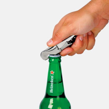Kit Vinho Personalizado Abridor Saca-Rolhas 2 Estágios SMPV-00570 Brinde Personalizado