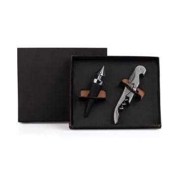 Kit Vinho Personalizado Abridor Saca-Rolhas SMPV-10570 Brindes Personalizados