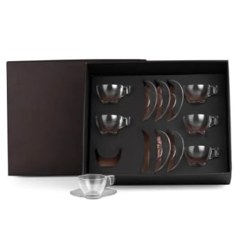 Kit Xícaras Personalizada 90 ML 12 Peças SMCO-03096 Brindes Personalizados
