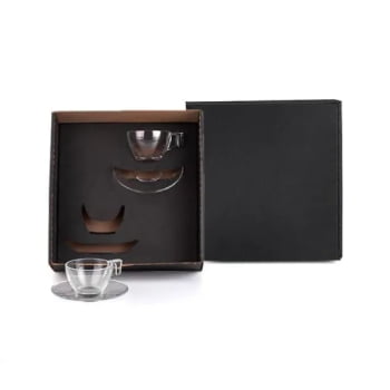 Kit Xícaras Personalizada 90 ML 4 Peças SMCO-03092 Brindes Personalizados