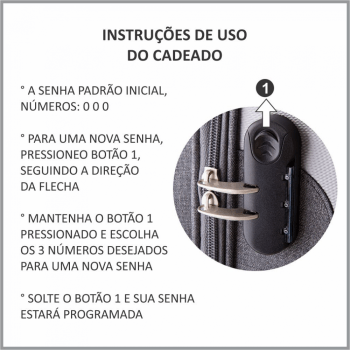 Mala de Viagem Média Plástico ABS 63 L ASIMV610 Brindes Personalizados