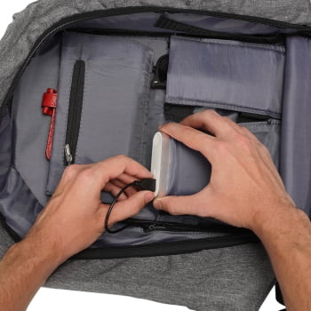 Mochila Personalizada Antiroubo Poliéster - 29L X01306 Brinde Personalizado