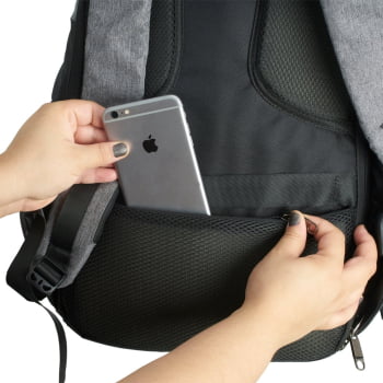Mochila Personalizada Antiroubo Poliéster 35L  X02096 Brinde Personalizado