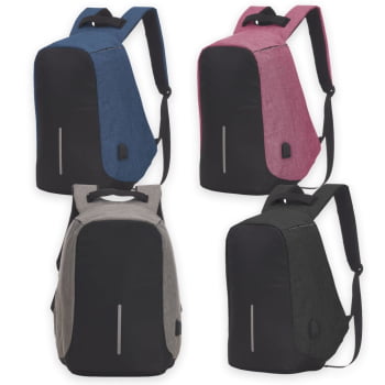 Mochila Personalizada Antiroubo Poliéster  X14290 Brinde Personalizado