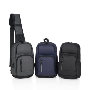 Mochila Personalizada Ombro Couro Sintético 10L X04059 Brindes Personalizados