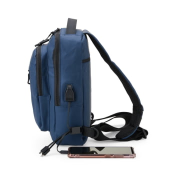 Mochila Personalizada Ombro Couro Sintético 7L X08131 Brinde Personalizado