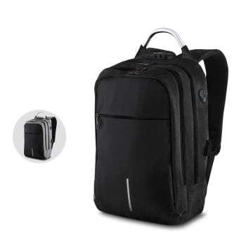 Mochila Personalizada Para Notebook Poliéster 18 L com Cadeado ASIMC538 Brindes Personalizados