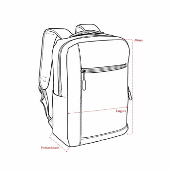 Mochila Personalizada Poliéster Notebook 15L X01725 Brinde Personalizado