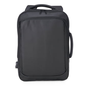 Mochila Personalizada USB Couro Sintético 17L X01901B Brinde Personalizado