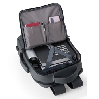 Mochila Personalizada USB Couro Sintético 23L X01902 Brindes Personalizados