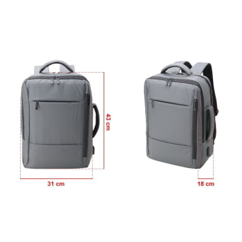 Mochila Personalizada USB Couro Sintético 23L X01902 Brindes Personalizados