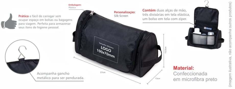 Necessaire Personalizada Microfibra SMMA-09811 Brindes Personalizados