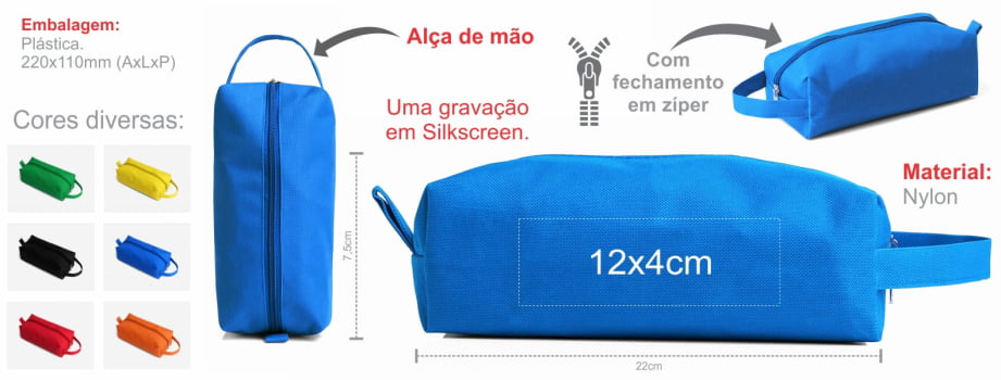 Necessaire Personalizada Nylon SMMA-09763 Brindes Personalizados