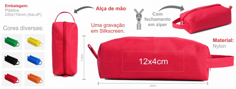 Necessaire Personalizada Nylon SMMA-09764 Brinde Personalizado