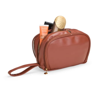 Necessaire Personalizada Couro Sintético Resistente à água X18901 Brinde Personalizado