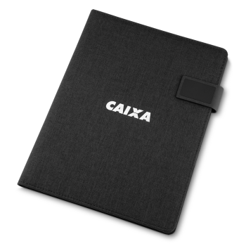 Pasta Executiva Personalizada Poliéster 20 Folhas PC700 Brindes Personalizados