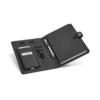 Pasta Personalizada Couro Sintético SP52075 Bateria Portátil Brinde Personalizado