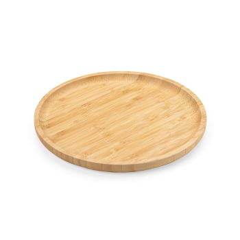 Petisqueira Personalizada 25x25 cm Redonda Bambu X18611 Brinde Personalizado