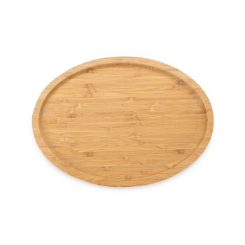 Petisqueira Personalizada 28x20 cm Redonda Bambu X18613 Brindes Personalizados
