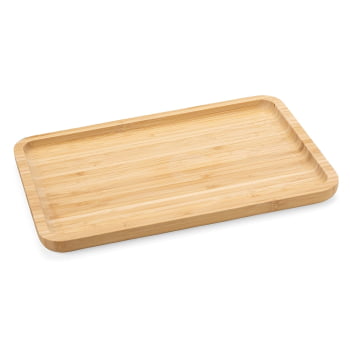 Petisqueira Personalizada 30x20 cm Retangular Bambu X18609 Brinde Personalizado