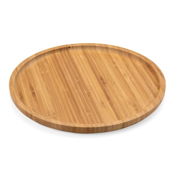 Petisqueira Personalizada 30x30 cm Redonda Bambu X18612 Brinde Personalizado