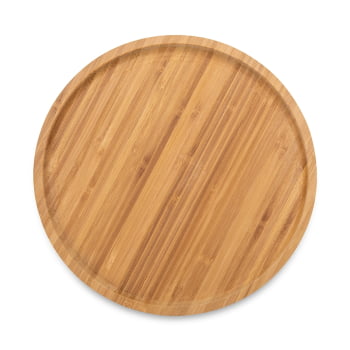 Petisqueira Personalizada 30x30 cm Redonda Bambu X18612 Brinde Personalizado