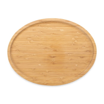 Petisqueira Personalizada 33x25 cm Redonda Bambu X18614 Brindes Personalizados