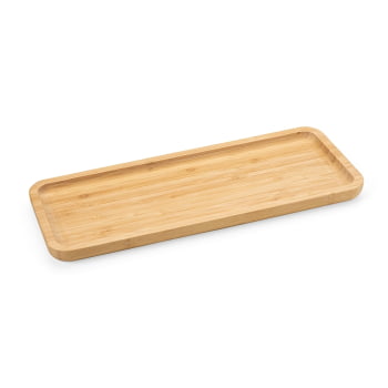 Petisqueira Personalizada 36x15 cm Retangular Bambu X18618 Brindes Personalizados