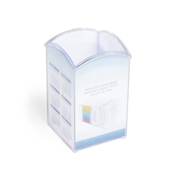 Porta Caneta Personalizado Acrilico Duplo Compartimento X14720 Brinde Personalizado