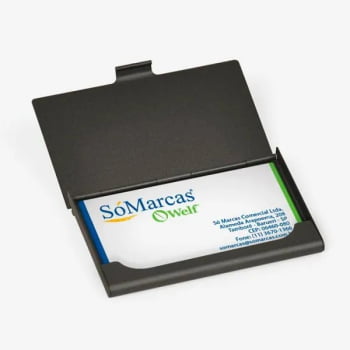 Porta Cartão Personalizado Alumínio SMPC-00038 Brinde Personalizado