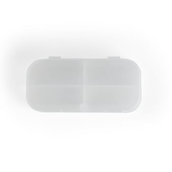 Porta Comprimidos Personalizado Plástico Quatro Divisórias X14719 Brinde Personalizado