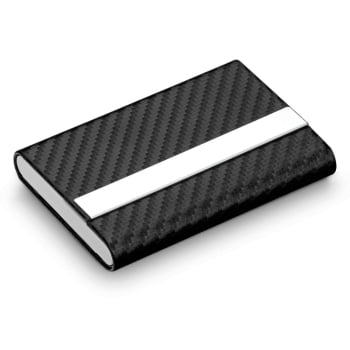 Porta Cartões Personalizado Metal e Couro Sintético SP93280 Brinde Personalizado