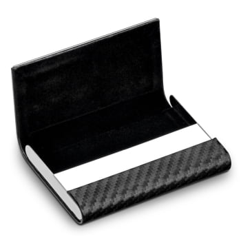 Porta Cartões Personalizado Metal e Couro Sintético SP93280 Brinde Personalizado