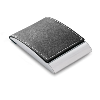 Porta Cartões Personalizado Metal e Couro Sintético SP93308 Brindes Personalizados