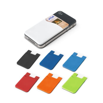 Porta Cartões Personalizado Silicone para Celular SP93320 Brinde Personalizado