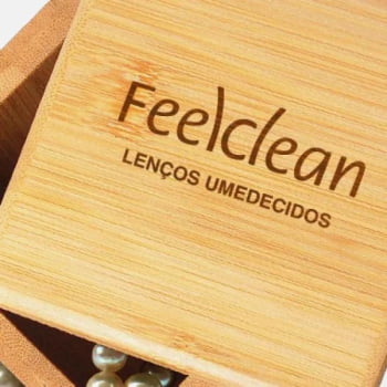 Porta Objetos Personalizado Bambu Tampa Giratória SMPO-13003 Brindes Personalizados