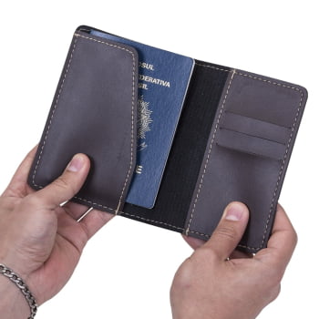 Porta Passaporte Personalizado Couro Sintético X13123B Brinde Personalizado