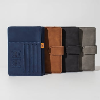 Porta Passaporte Personalizado Couro Sintético X18881 Brinde Personalizado