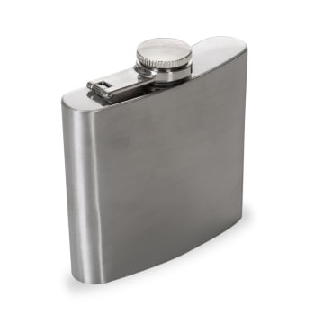 Porta Whisky Personalizado Aço Inoxidável 6oz X10390 Brinde Personalizado
