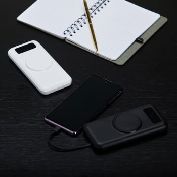 Power Bank Personalizado 10000mah Indução ou Cabo Carregador Portátil X06052 Brinde Personalizado