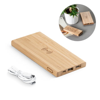Power Bank Personalizado 5000mah SP57909 Carregador Portátil Sustentável Brindes Personalizados