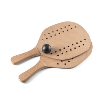 Raquete Personalizada MDF com Bola Inclusa SP98144 Brindes Personalizados
